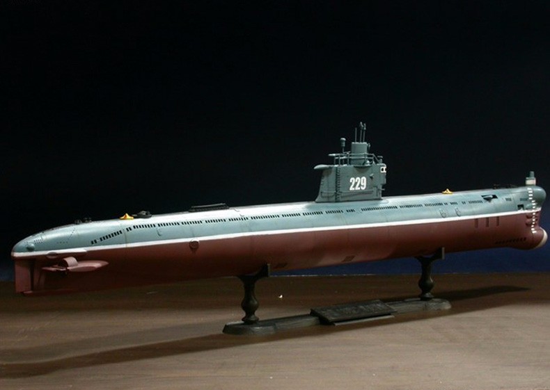 小号手拼装核潜艇模型1144中国u型u571潜艇带电动带自动浮沉装置仿真