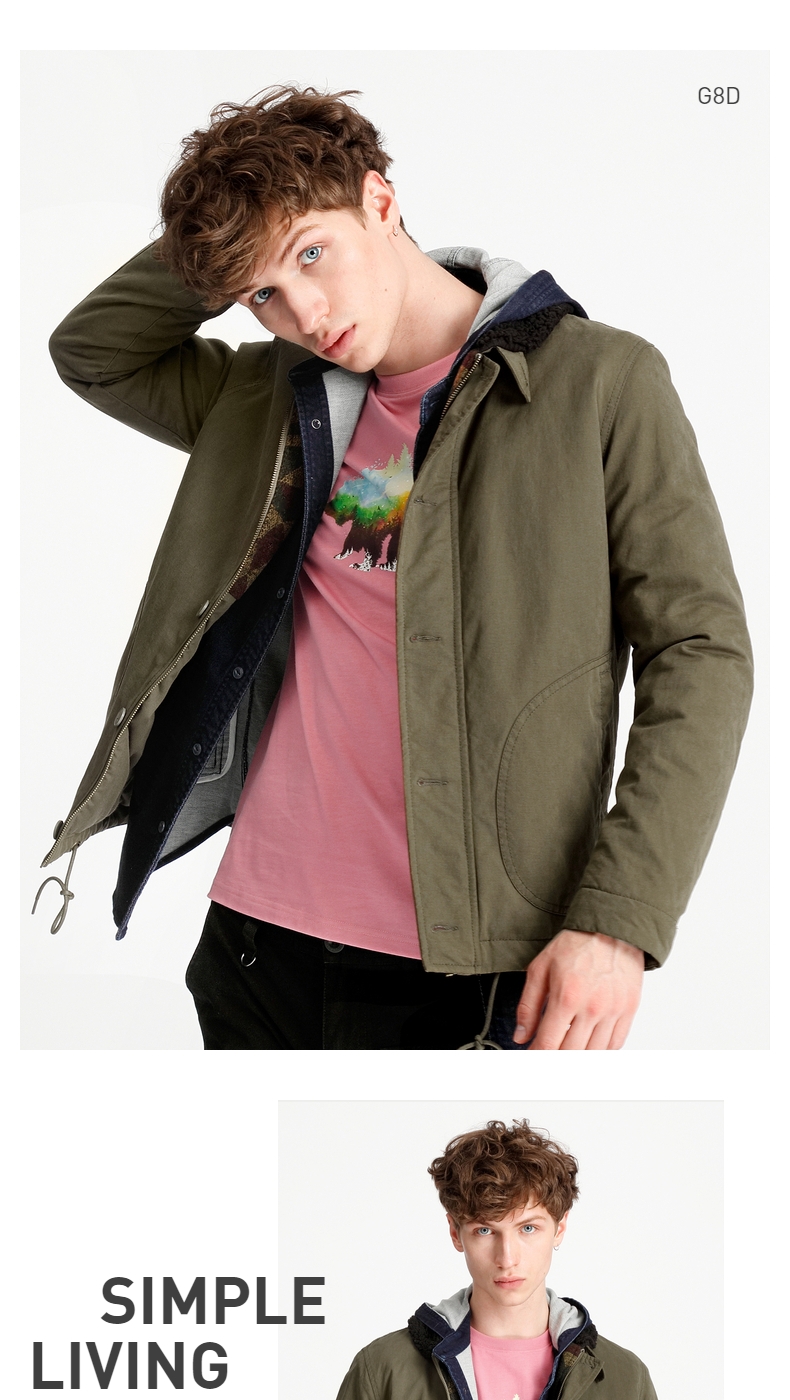 baleno班尼路男装 休闲时尚男装外套 青年秋装新潮外套男保暖休闲帅气