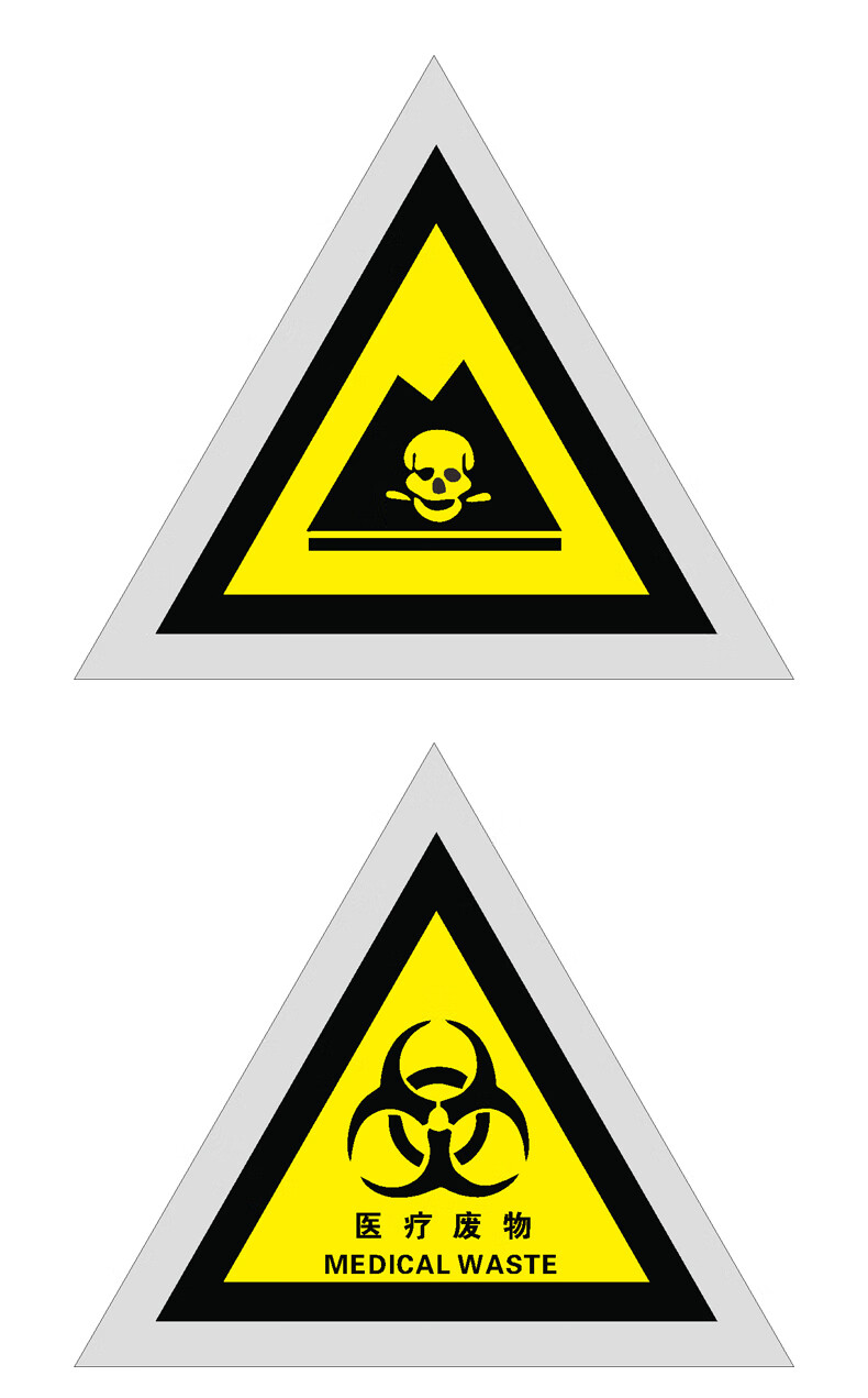 危险废物标志牌危废标签国标警示警告标示贴三角铝板仓库标识牌环保