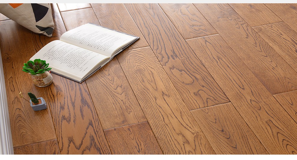 帝泊尔橡木纯实木地板地暖地热锁扣地板厂家 檀香色【图片 价格 品牌