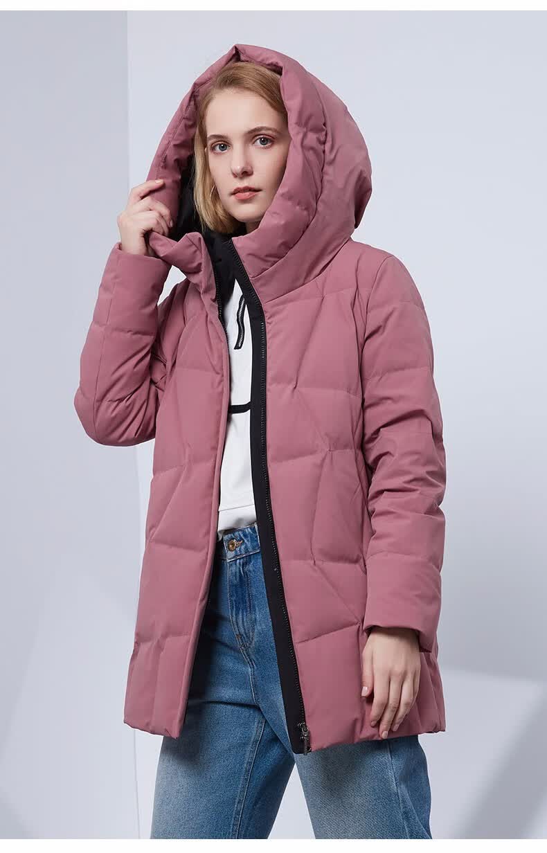 杰奥羽绒服女新款白鹅绒常规连帽冬季女装女士羽绒服新品79801125328