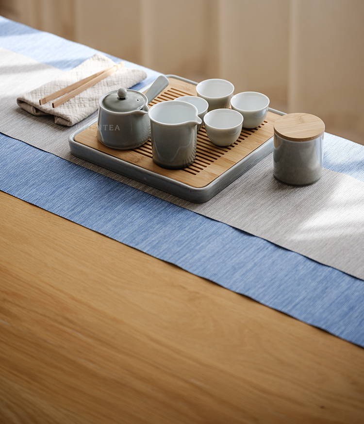 闻说 禅意简约干泡茶席 纤维防水 桌旗茶桌纸茶布功夫茶具茶艺席 藏