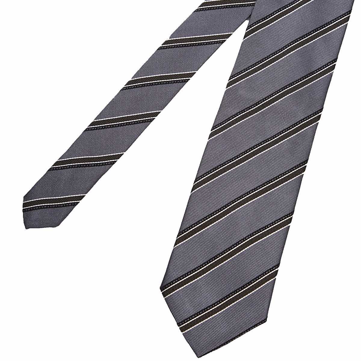 callisto深灰色桑蚕丝商务正装印花拼接男士领带fcccte0805