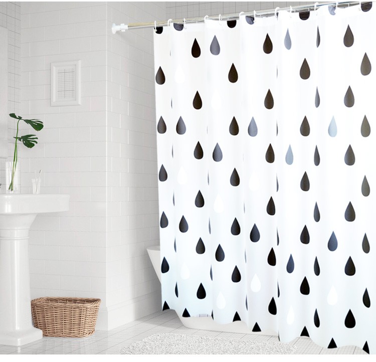 浴帘洗澡间浴室peva塑料浴帘防水防霉加厚挂帘洗澡隔断帘子免打孔杆