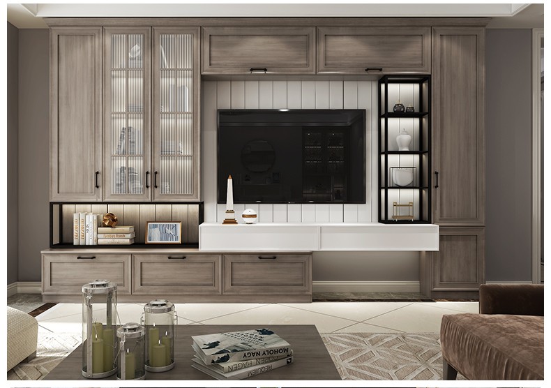 欧派全屋定制电视柜简约时尚背景墙柜客厅收纳柜整体家具定做订金