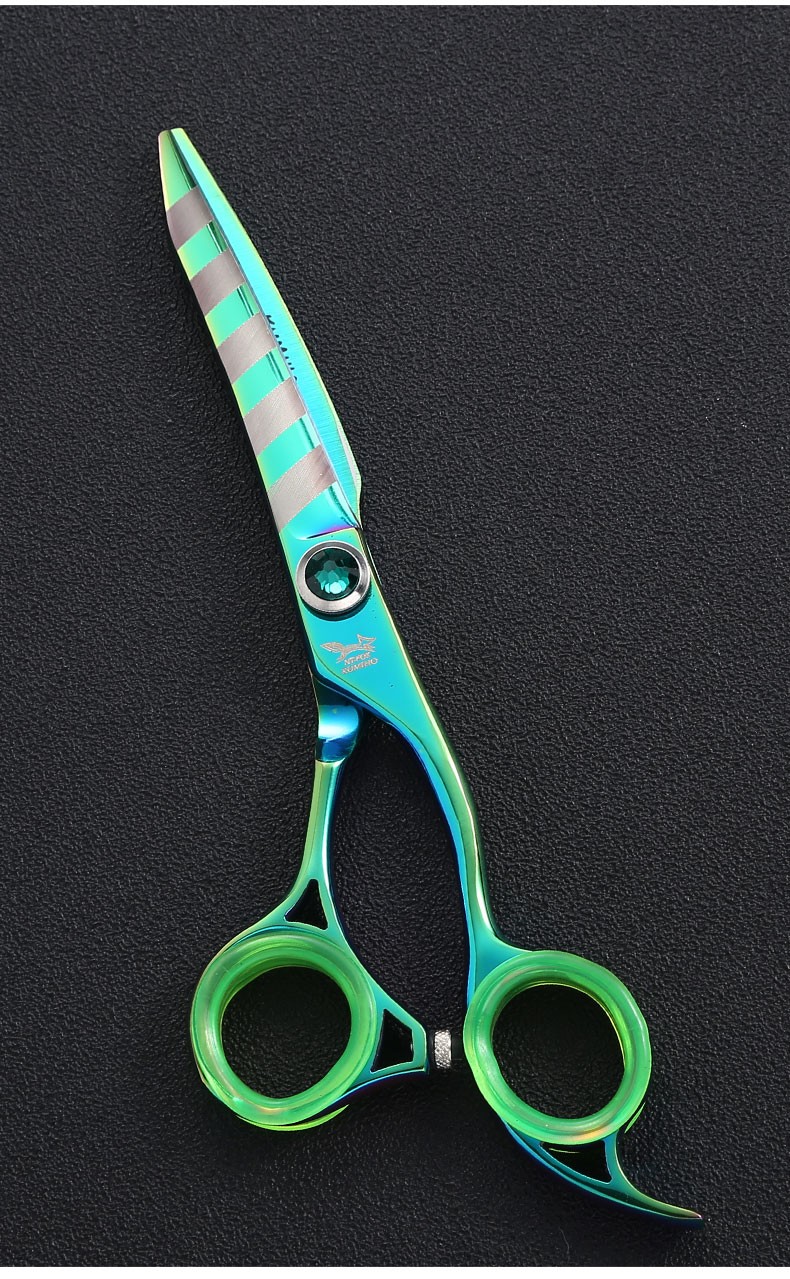 九尾狐理发剪刀专业发型师理发店专用440c不锈钢平剪美发剪刀平剪6寸