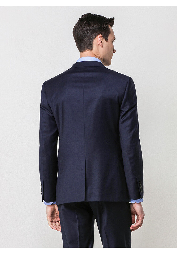 报喜鸟saint angelo 【单排二扣平驳领单开叉】男士职业上班绵羊毛