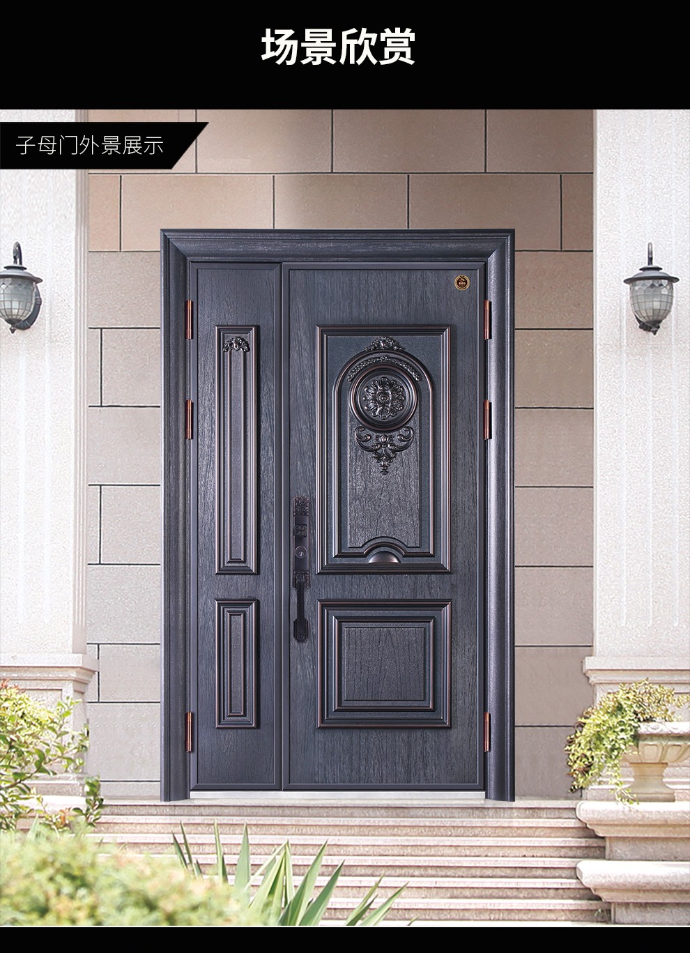 德诺特高端安全门精雕铸铝门防盗门安全门子母门甲级进户门别墅非标