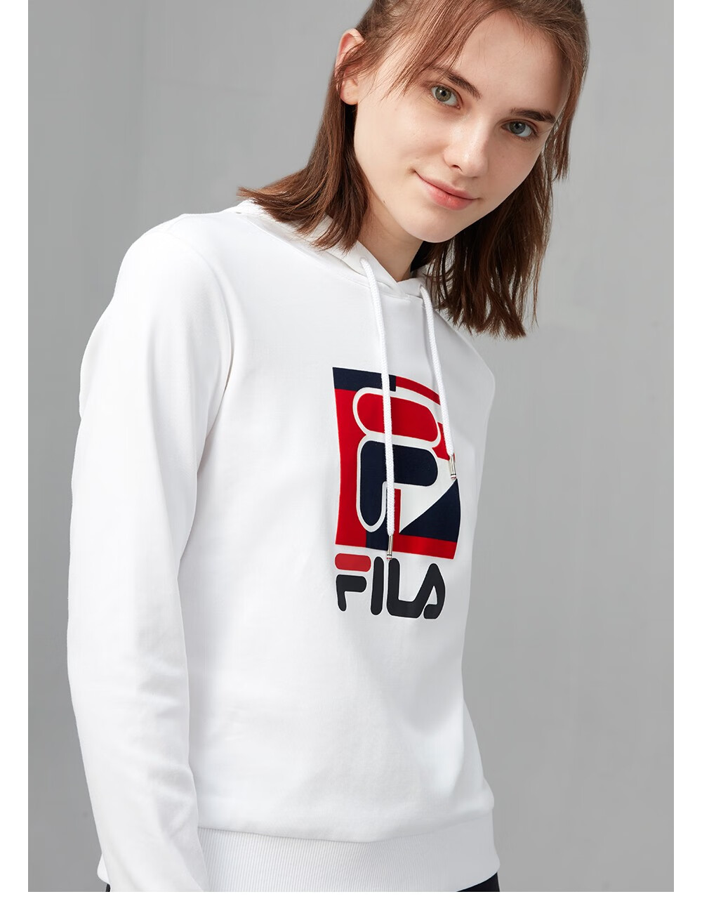 fila 斐乐 女装 white line系列连帽卫衣秋季新款运动休闲套头衫 商场