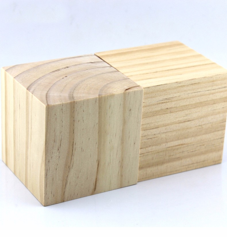 千水星 松木块小木头正方体方块积木垫木木工手工木片板材 diy模型