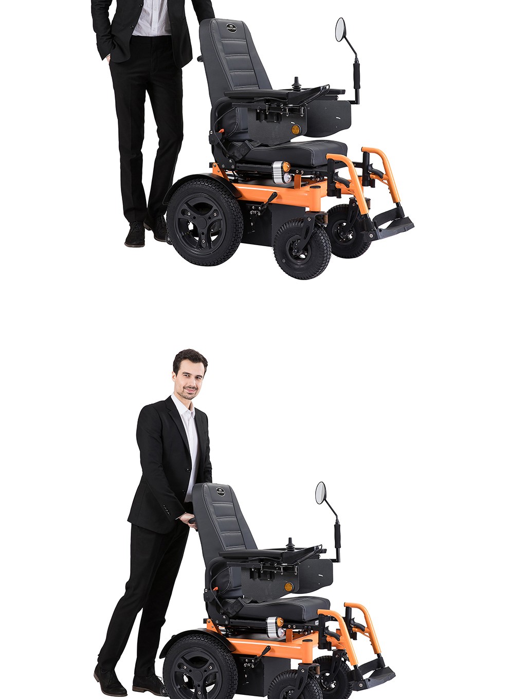 伊凯电动轮椅epw61-62l越野豪华型轮椅车舒适座椅加大电机电池进口