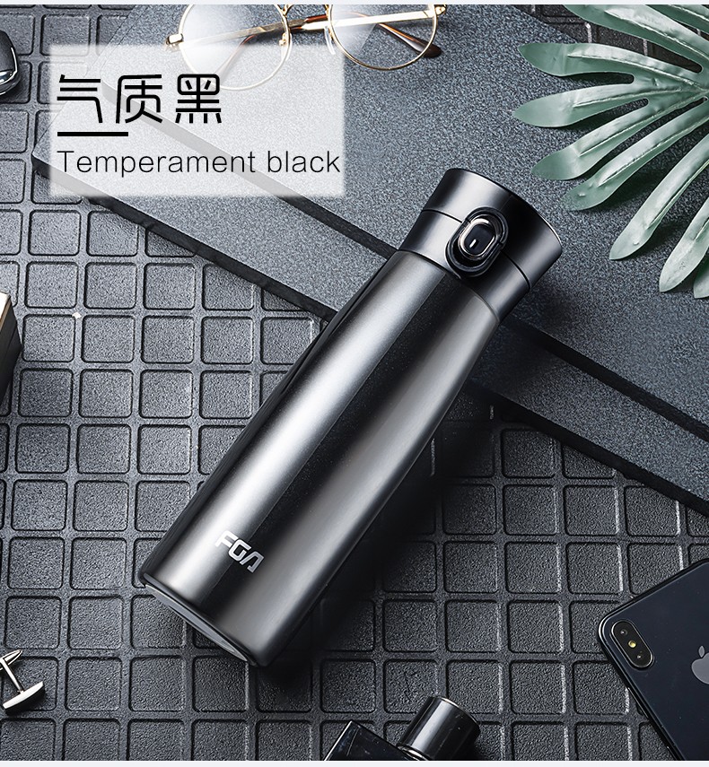 富光fga保温杯316不锈钢杯子简约便携弹跳盖随行水杯随手款深红500ml