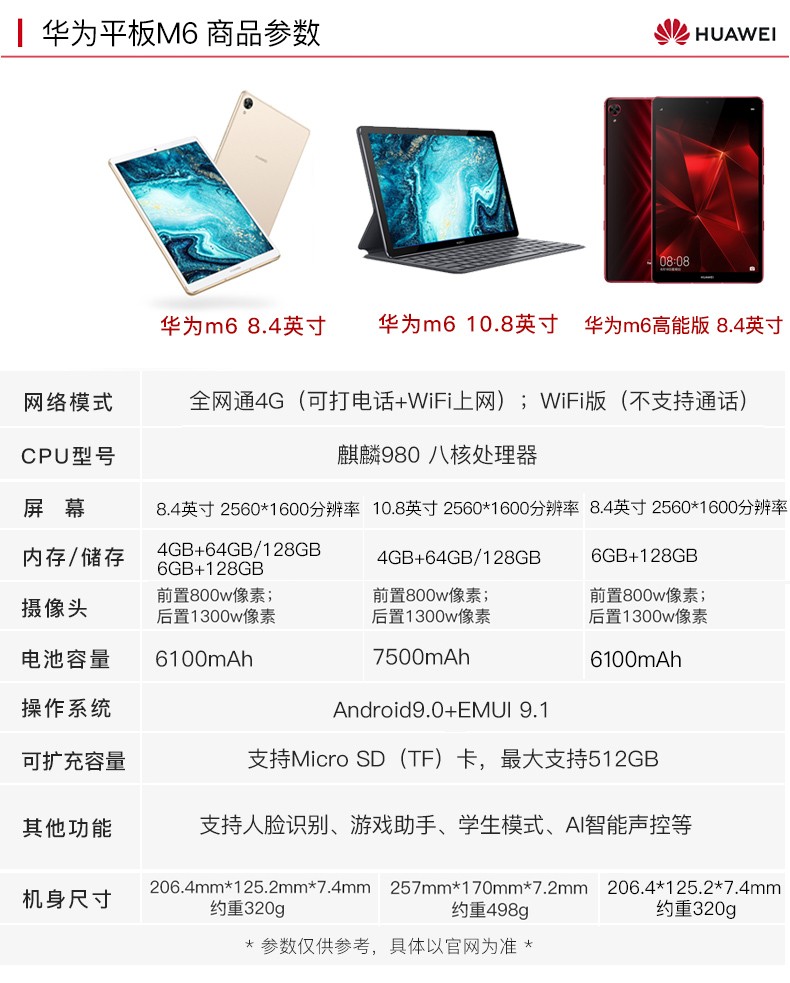 【二手95新】华为平板电脑m6/高能版/m5 8.4/10.