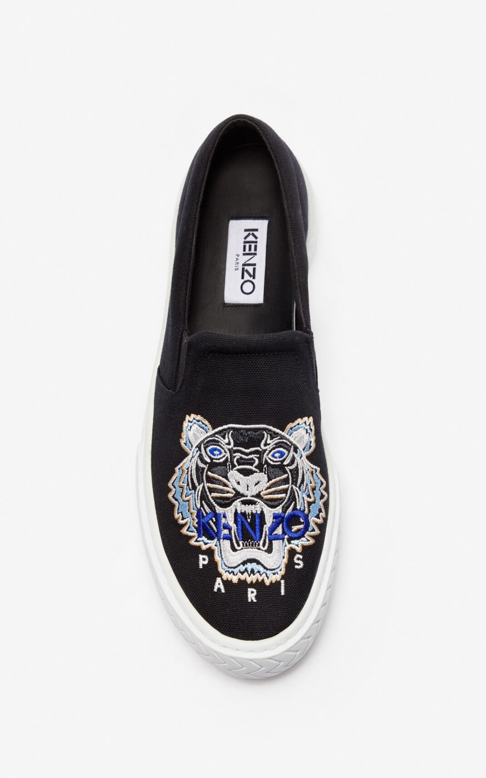 kenzo高田贤三奢侈品男鞋2021新款经典休闲鞋虎头刺绣鞋 黑色1 40