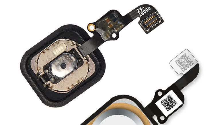 品怡 适用于苹果iphone6 home键5s/se指纹返回键 6splus按键排线 白色