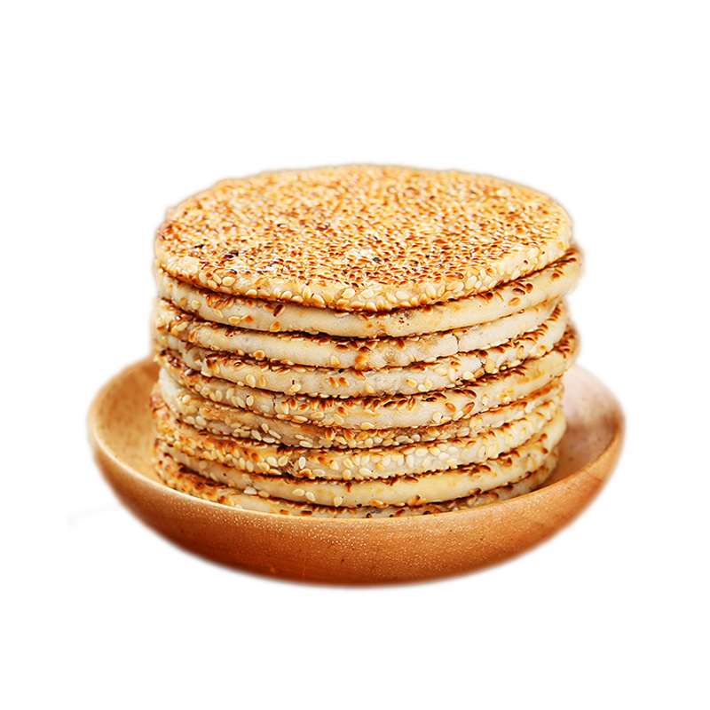 重庆开县冰薄月饼 开州特产传统手工冰糖麻饼四川芝麻饼小吃零食 简装