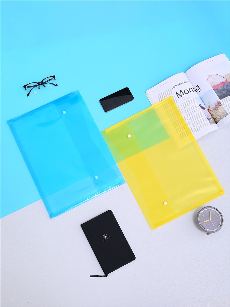 天顺a3文件袋透明纽扣袋8k画纸大号空格袋学生用资料档案试卷绘画作品