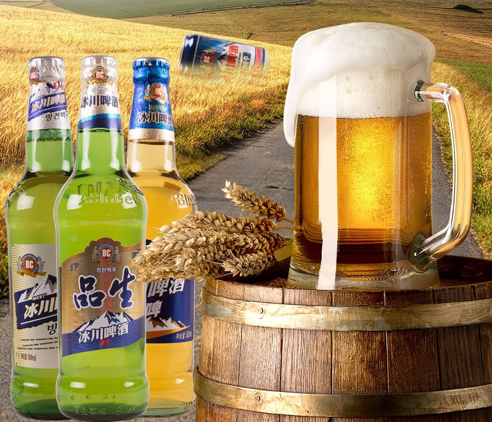 延边冰川9度冰川9啤酒东北延吉特产bc啤酒听装听装6瓶