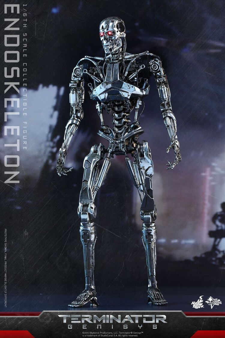 ht hot toys 1/6 终结者5 阿诺斯瓦辛格 t800 阿诺战损 终结者骨架 t
