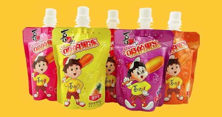 喜之郎吸的果冻 儿童吸吸果味爽 560g(5个)散装六一聚会休闲零食 荔枝