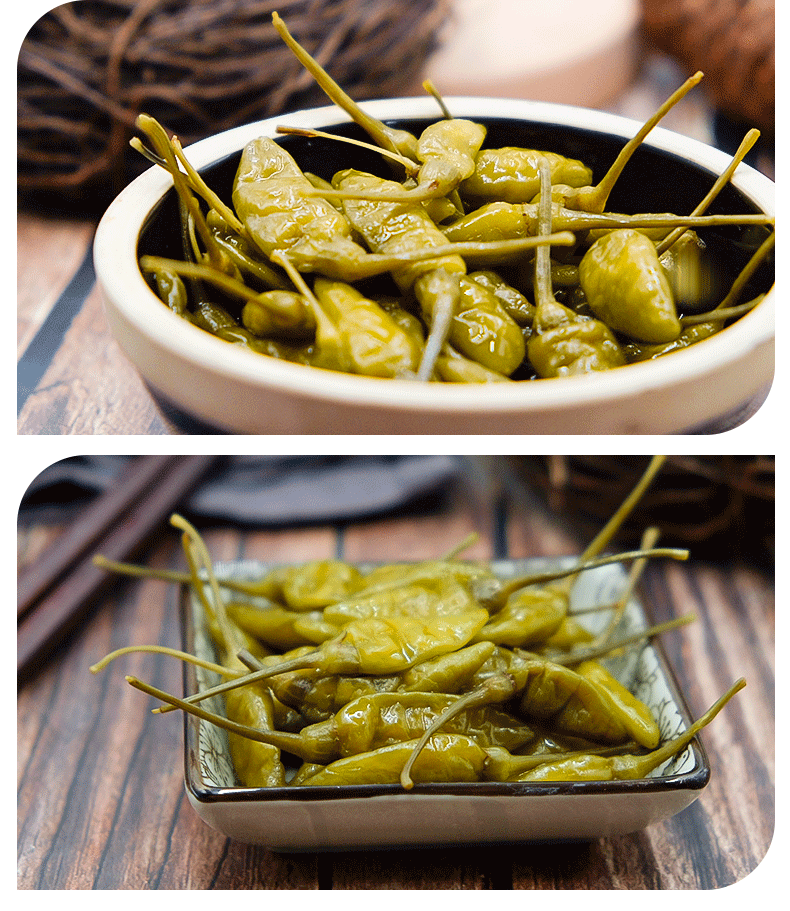 升元野山椒100g25袋 小米泡辣椒 酸甜辣泡椒 即食小泡菜 升元泡椒 5袋