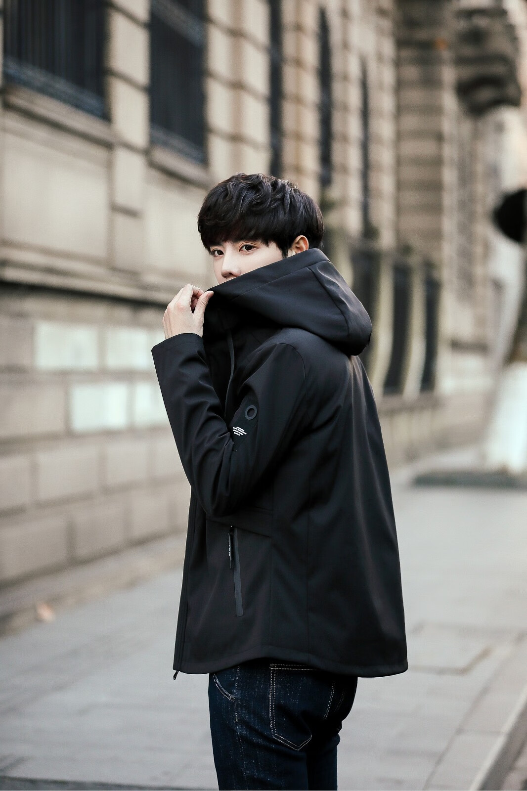 青春韵 夹克男外套新款韩版潮流秋季男装2019修身冲锋衣帅气衣服男