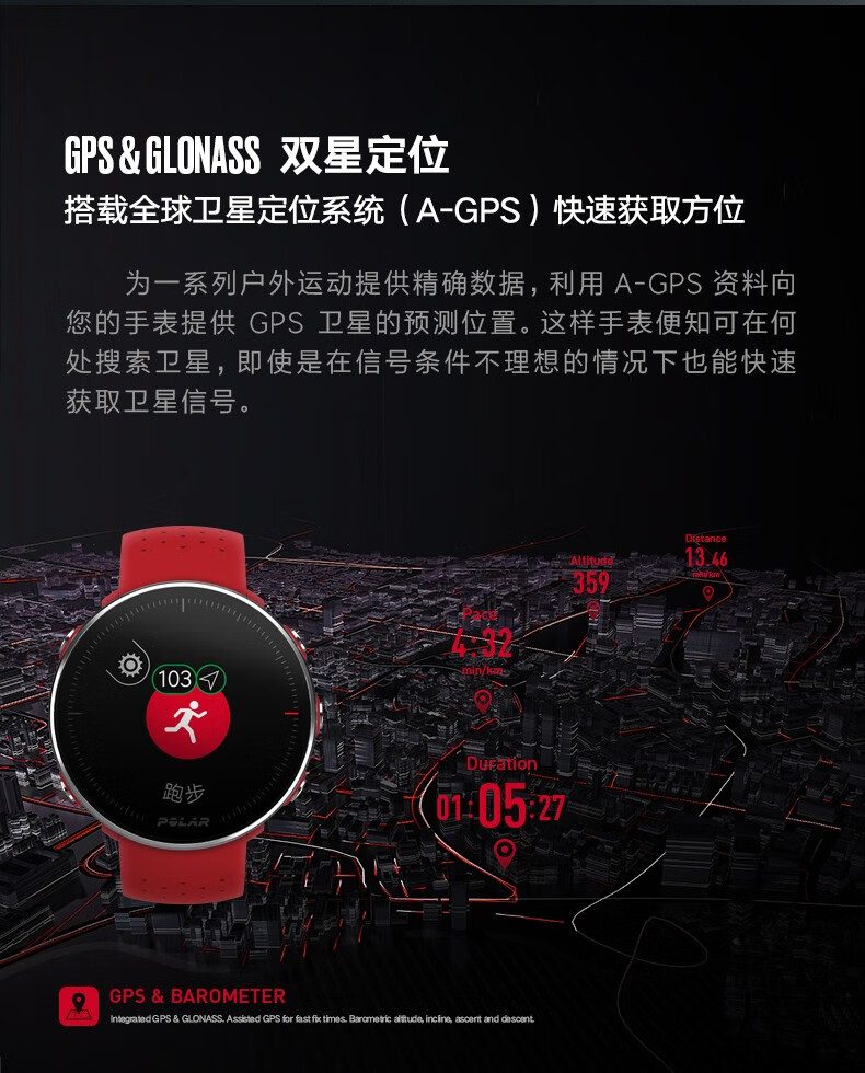 博能polar游泳健身专业跑步心率表力量训练优势vantagem运动手表