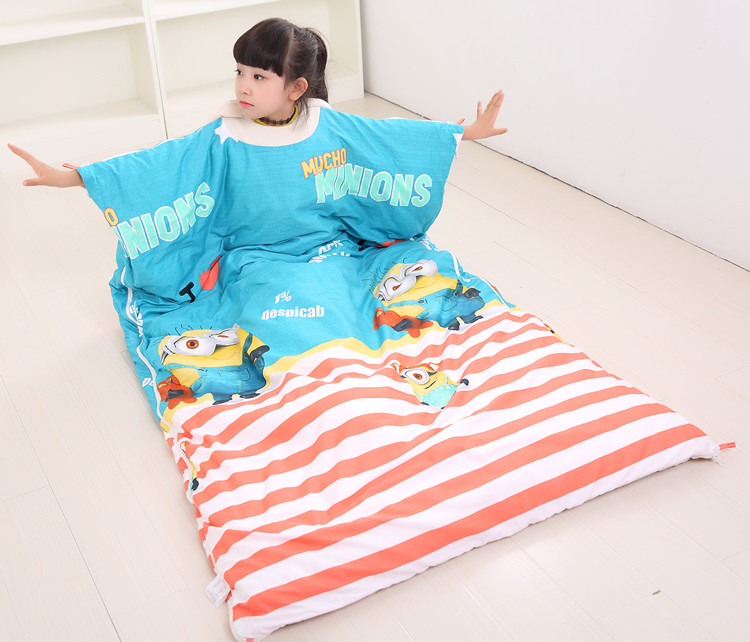 儿童睡袋中大童四季通用防踢被学生大版加宽秋冬加厚被宝宝棉花分层