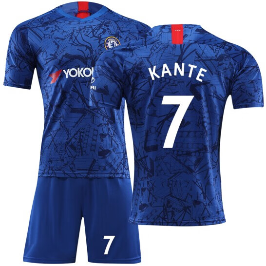 切尔西球衣19-20主场足球服套装男儿童学生比赛训练队服定制18号吉鲁