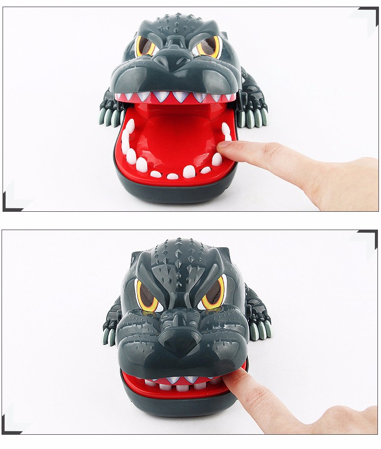 咬手鲨玩具按牙齿咬手指鳄鱼咬人整蛊儿童抖音同款 咬手恐龙(无声)