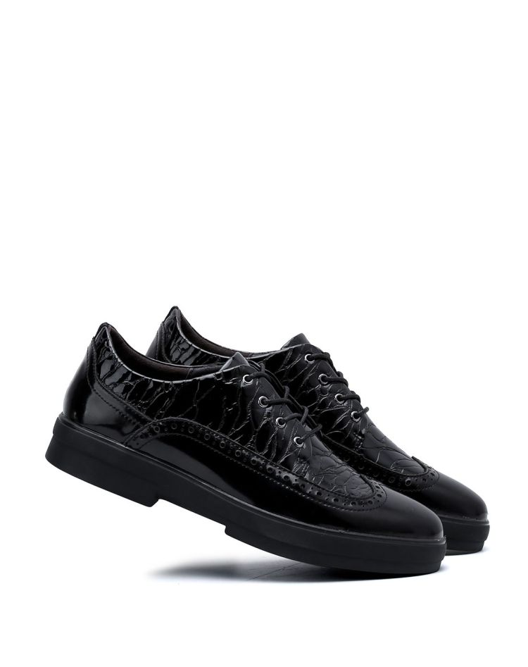 【反季清仓】秋冬男鞋牛皮潮流纹路布洛克皮鞋1635 枪色 245(39)