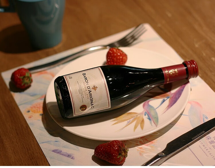 法国进口葡萄酒阿里那男爵白葡萄酒750ml6半干型