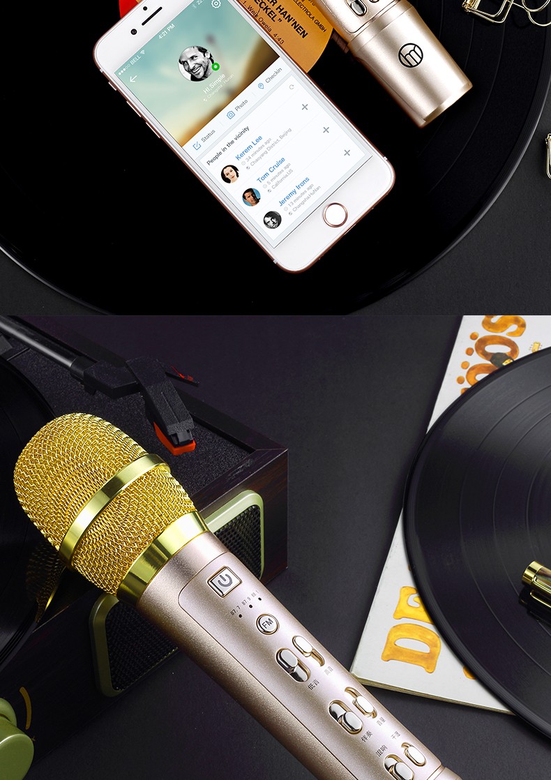 好牧人 kr车载无线蓝牙麦克风汽车唱歌神器全民专业k歌录音手机声卡