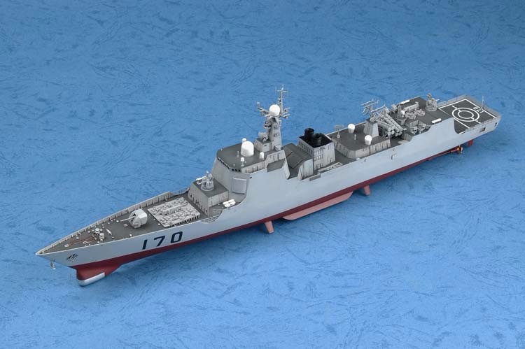 小郎人04530军事拼装模型1350中国052c型兰州号导弹驱逐舰中学生玩具