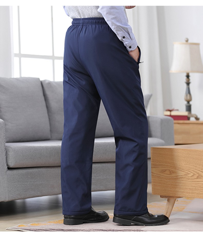 中老年人棉裤男冬季外穿加绒加厚宽松紧腰加棉加厚裤子爸爸裤老人保暖