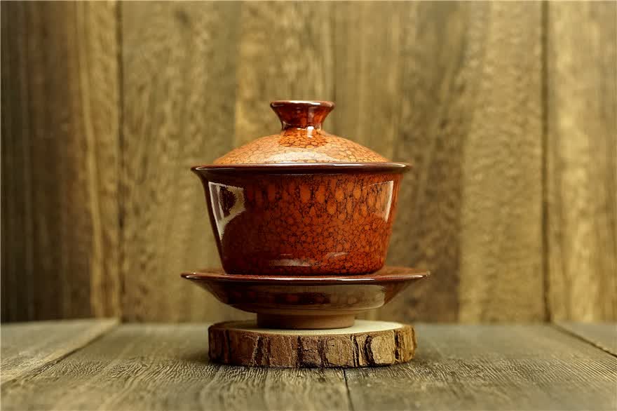 鸿福三才盖碗喜庆祥和鸿运当头曹伟俊建盏茶具