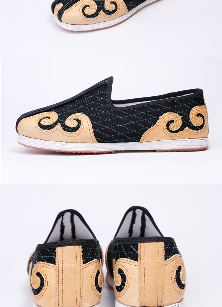 妍姝阁撒鞋中式老北京布鞋青年手工千层底云头洒鞋道士鞋功夫鞋休闲男