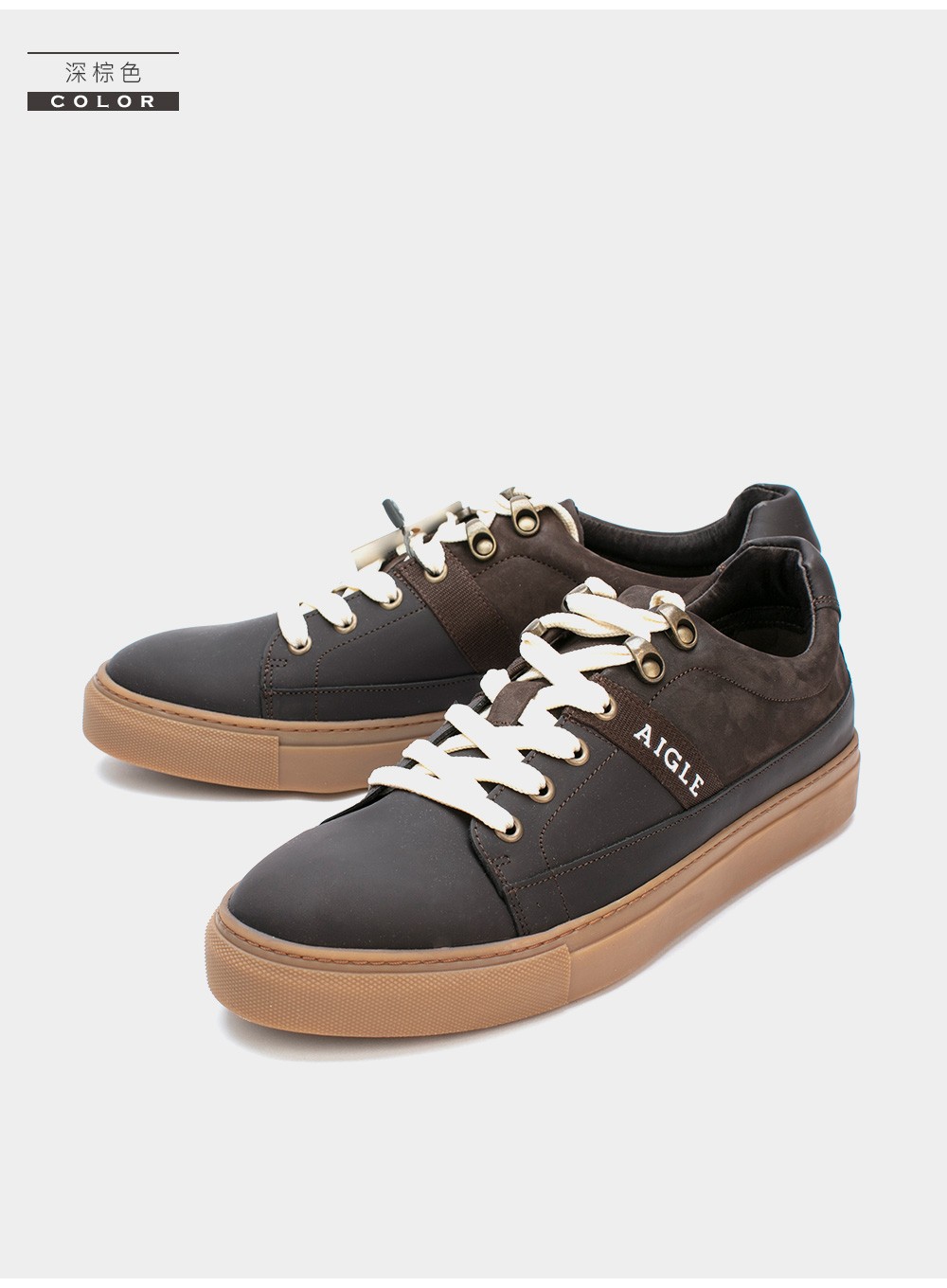 aigle艾高saguvilow男款矮帮皮质休闲鞋黑色t211941