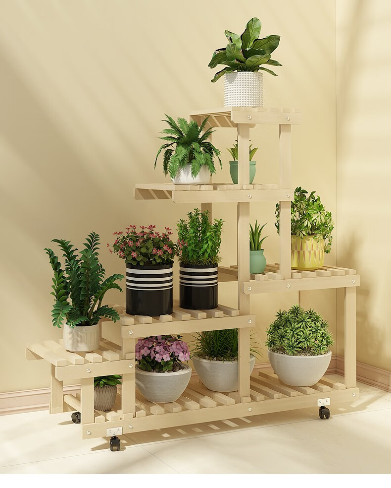 花架子多层室内特价实木阳台多肉绿萝现代简约客厅省空间落地式花盆架