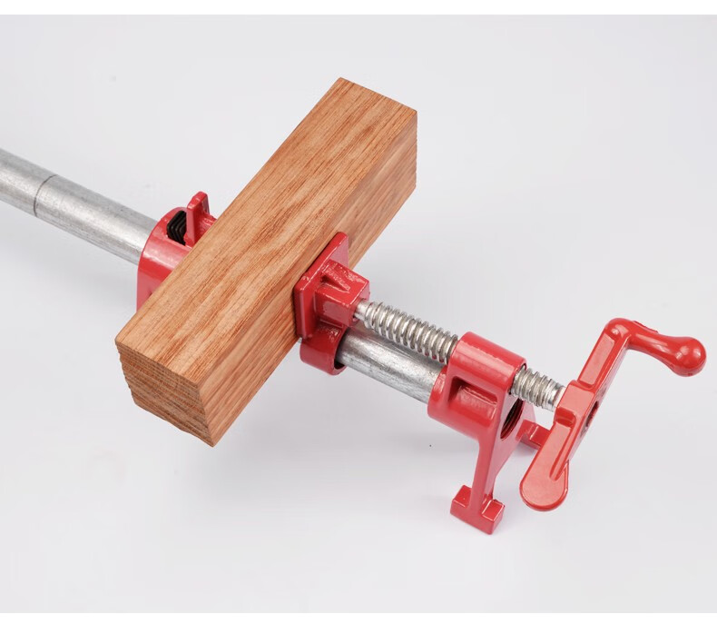 手摇立式管夹木工家具水平组合拼板夹具6分管夹头固定快速夹紧器玛钢