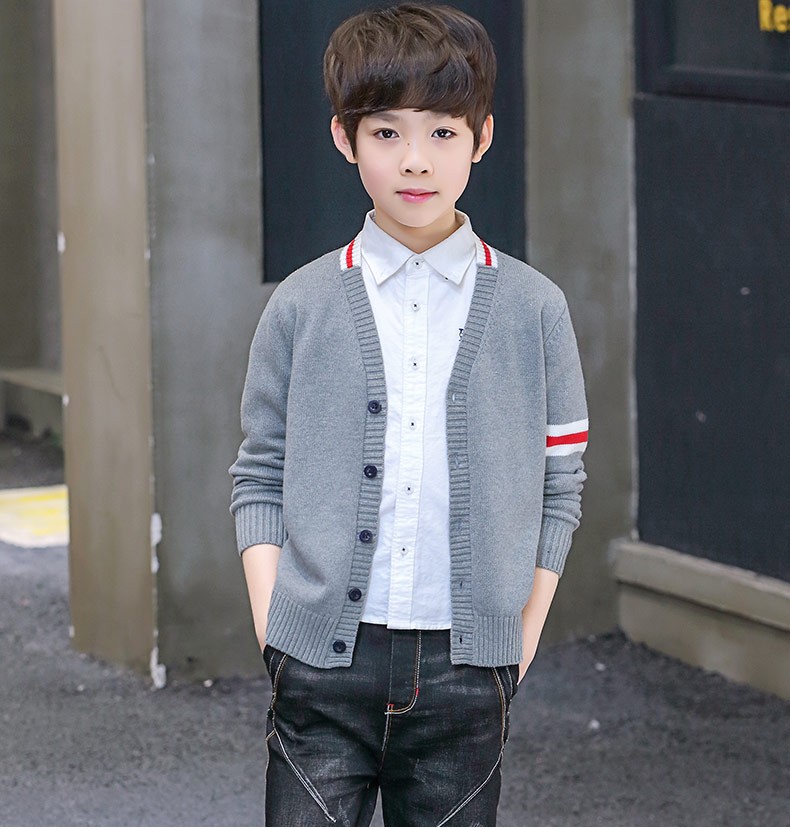 男童开衫毛衣秋冬款童装小男孩外套开衫秋季儿童针织衫中大童外搭春季