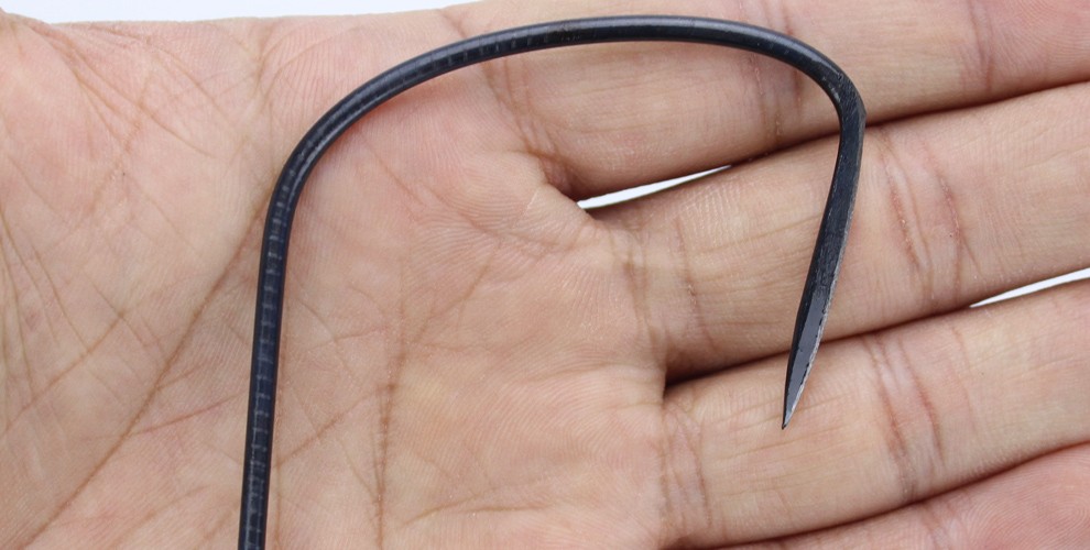 锚钩锚鱼钩越南锚钩削尖手工研磨无倒刺冰钓冬钓镀黑镍a款大号锚鱼单