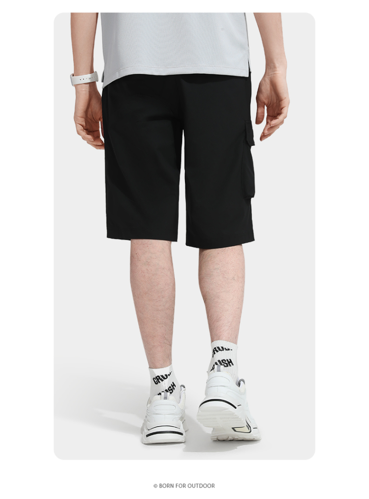 骆驼运动短裤速干男款2022春夏新款舒适凉爽舒适防晒时尚休闲裤男 aba