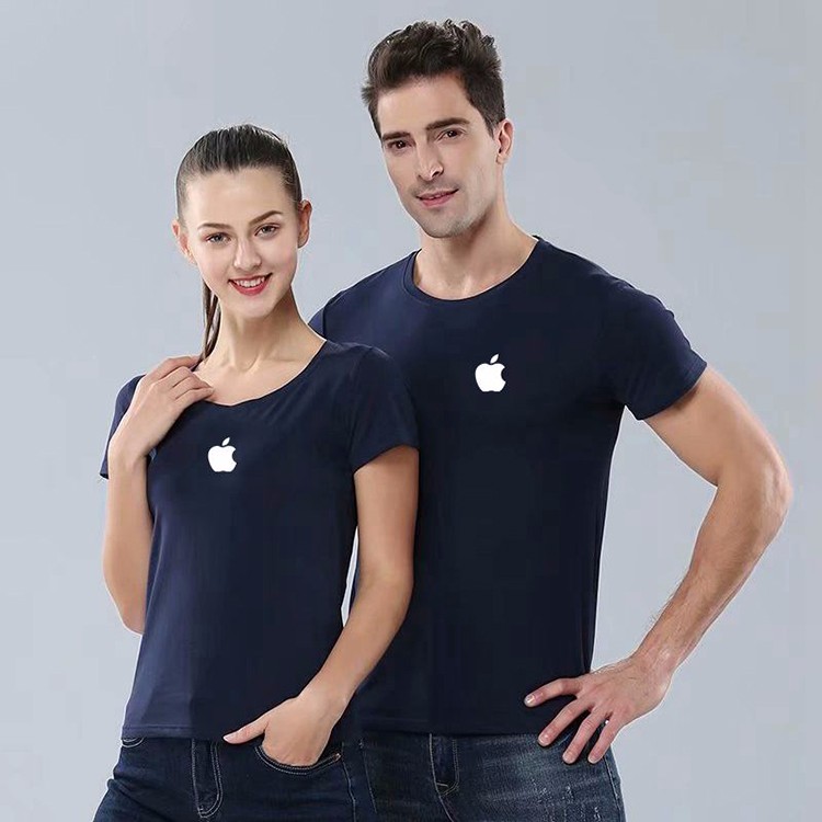 夏季苹果工作服短袖t恤手机店维修售后工衣定制工装印字logo苹果款1男