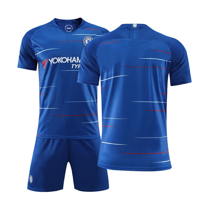 切尔西球衣19-20主场足球服套装男儿童学生比赛训练队服定制18号吉鲁