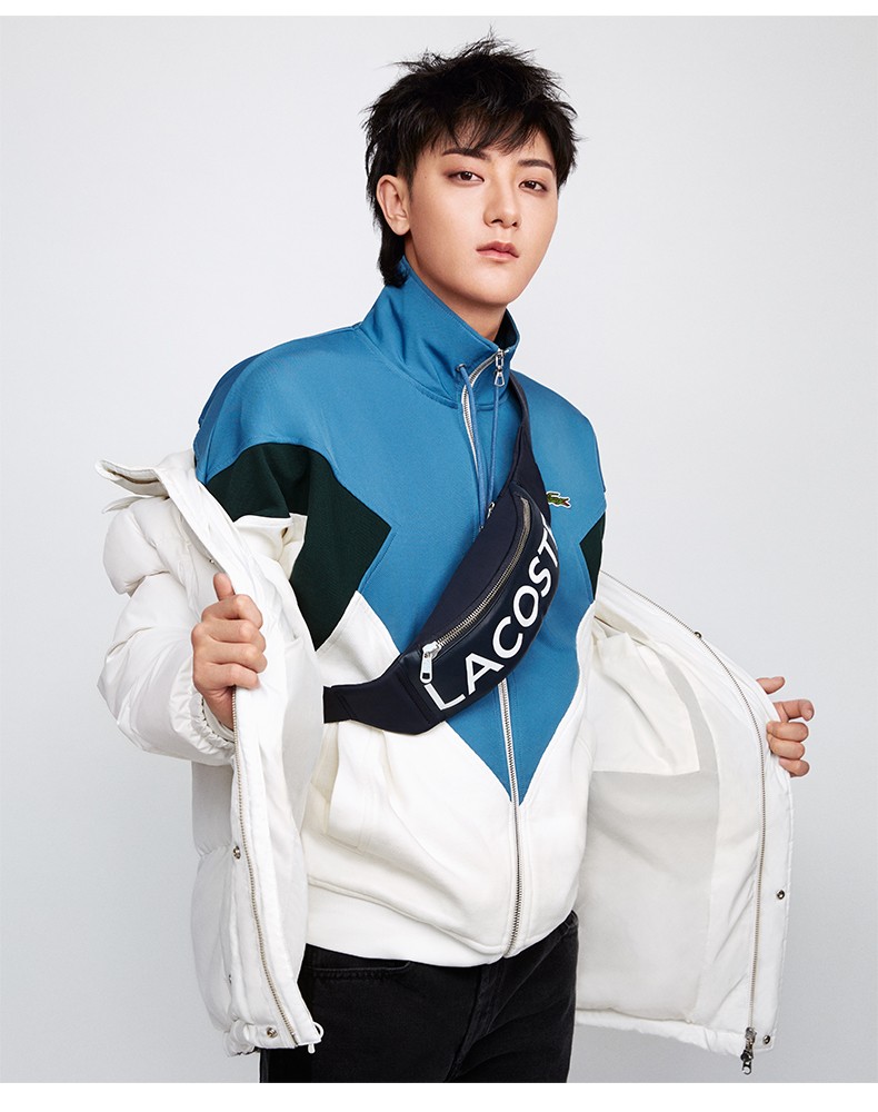 法国鳄鱼男装秋冬黄子韬同款时尚连帽羽绒服男|bh8422m2 mxq/藏青 46