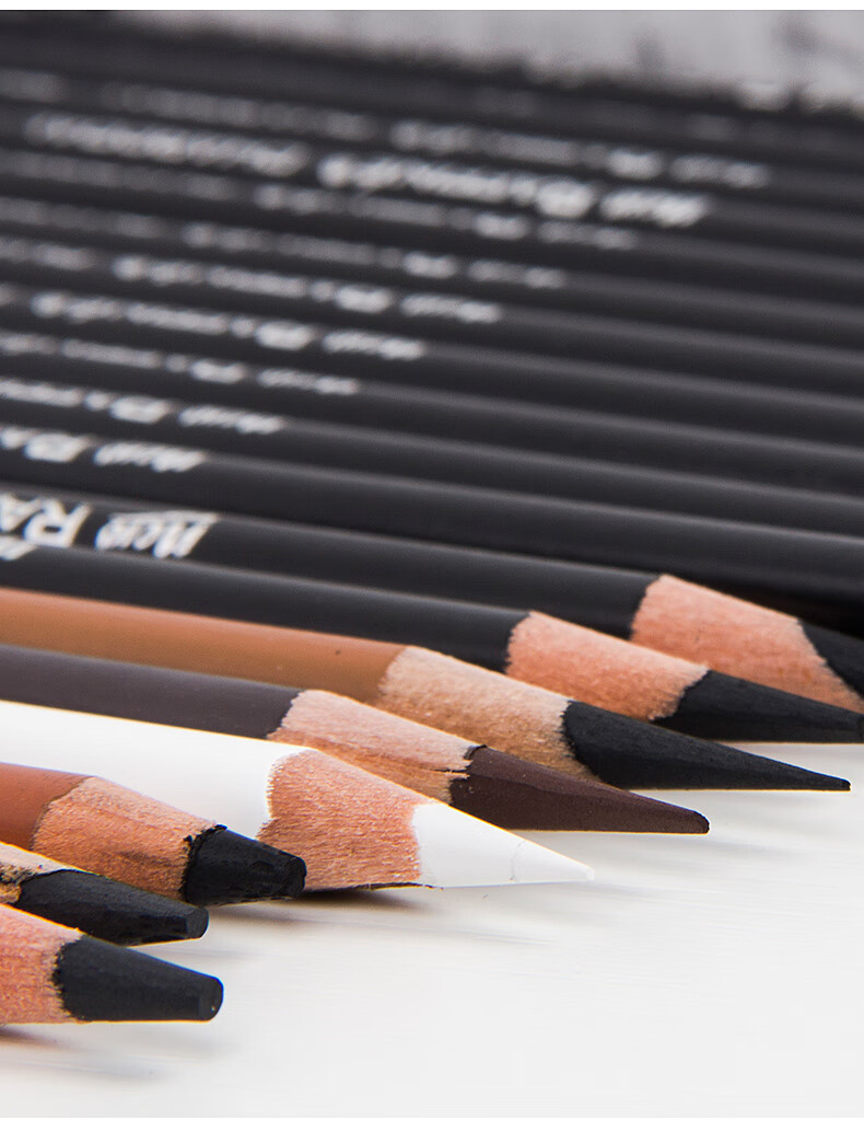 马可高光笔白色素描铅笔素描黑色炭笔软碳绘画中性炭笔白炭笔速写美术