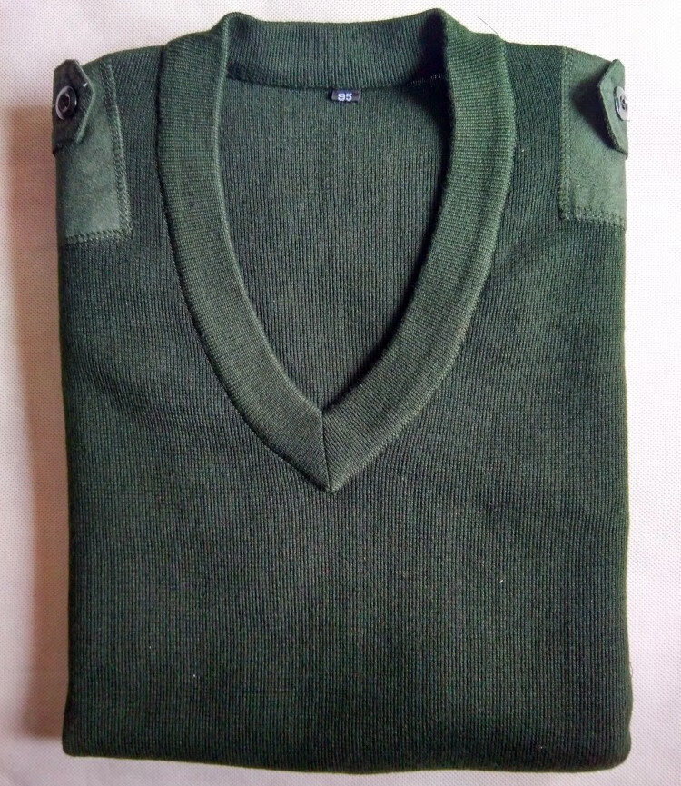 驮郎圆领拉链毛衣羊毛衫背心保暖橄榄绿绒衣男士秋冬毛衣 圆领毛衣