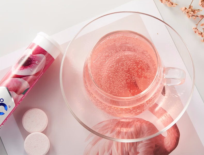 维生素c泡腾片640g/盒(80克*8支)vc泡腾片香橙西柚青柠草莓蓝莓水蜜桃