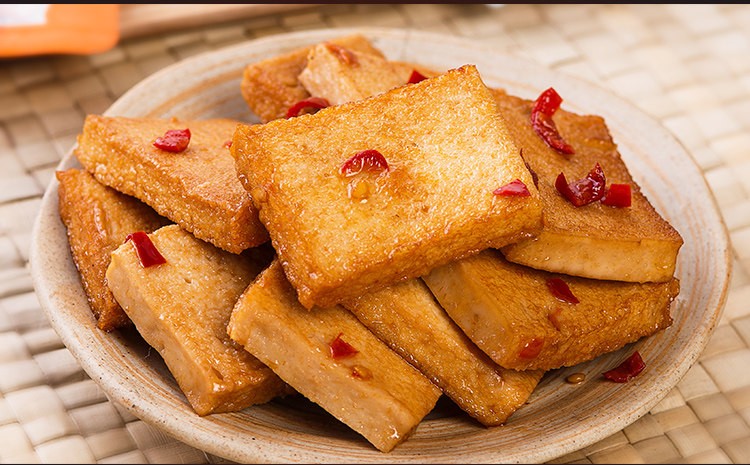 口水娃鱼豆腐1000g约70包鱼悦豆欢烧烤香辣味即食小吃嫩q弹鱼豆干制品